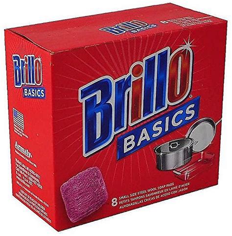 brillo basics steel wool soap pads 8 ct boxes|brillo pad vs steel wool.